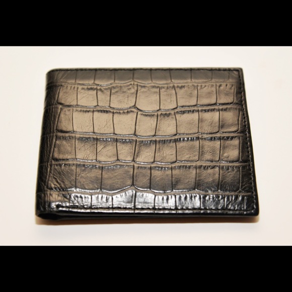 Vintage Banana Republic leather crocodile wallet